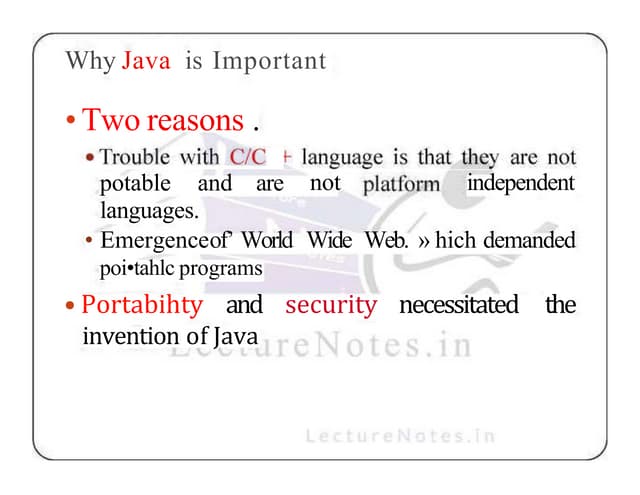 Note for Java Programming////////////////