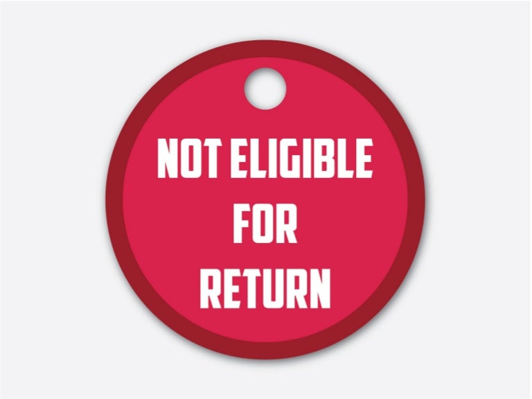 Not Eligible For Return