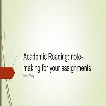 Note making for academic reading dw