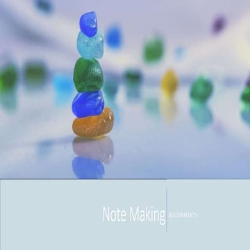 Note making for assignments | PPT