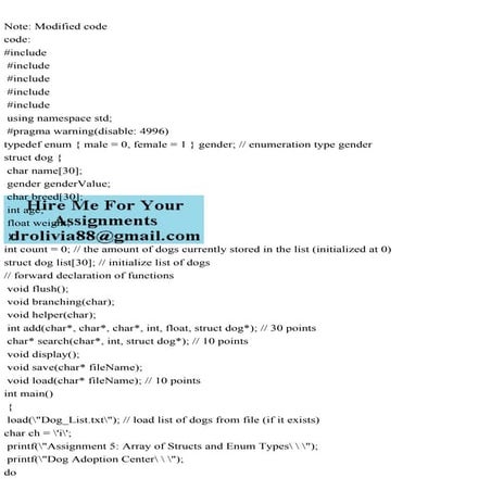 Note Modified codecode#includeiostream #include stdio.h.pdf