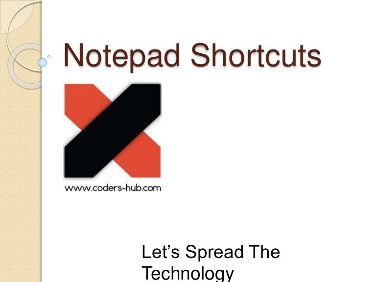 Notepad shortcuts mateslew