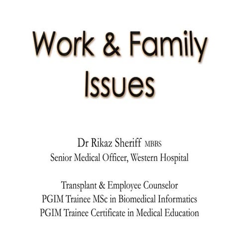 Work & Family Balance @ IPM on 3.4.11