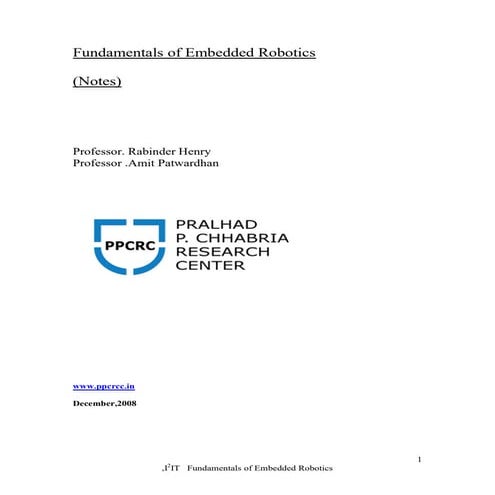 Embedded Robotics : Notes (2008)