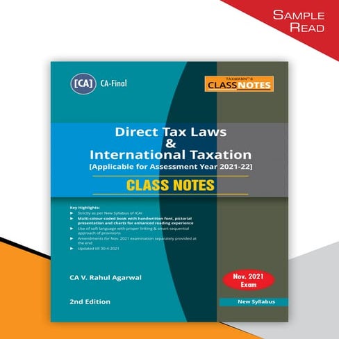 Taxmann's CLASS NOTES | Direct Tax Laws and International Taxation