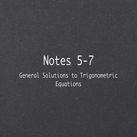 Notes 5-7