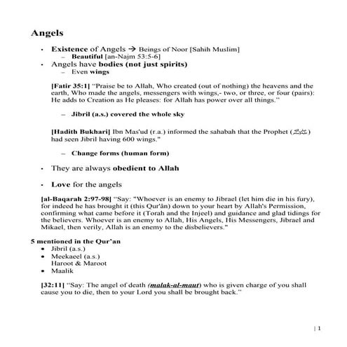 Notes   day 2 - angels