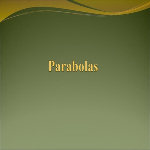 Notes   parabolas
