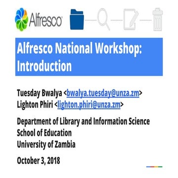 Alfresco Workshop: Introduction to Records Management Using Alfresco Governan...
