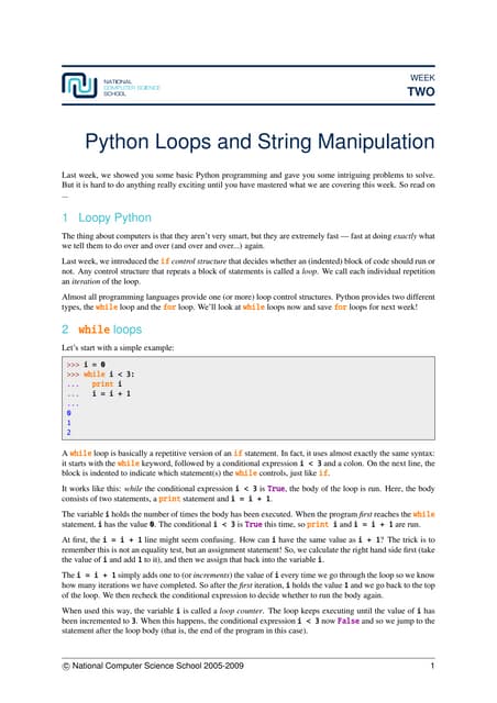Loops in Python | PPT