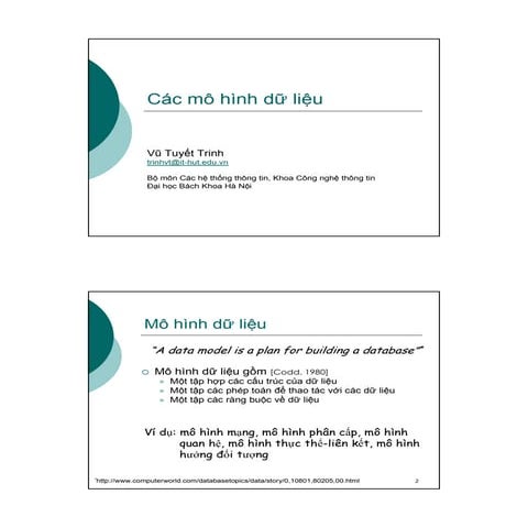 Các mô hình dữ liệu