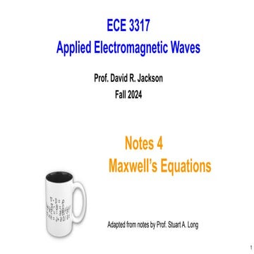 Maxwell's Equations: Derivatian and implementation