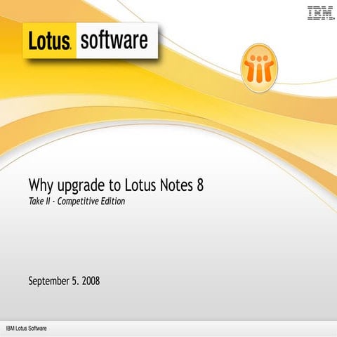 Presentation about Lotus Notes 8 functionality