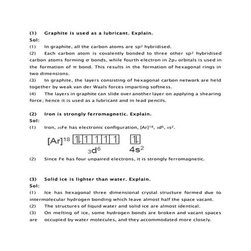 Notes and Important Points on Solid State - JEE Main 2015 