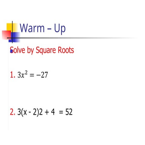 NOTES Con ompleting the Square with Steps.ppt