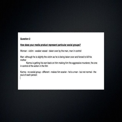 Notes for Evaluation Answers 