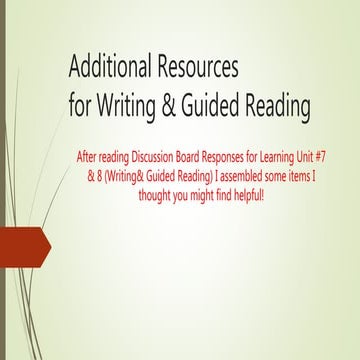 Notes from Learning Unit 7 & 8