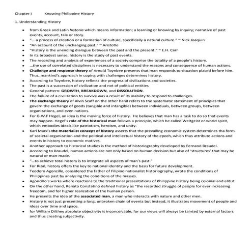 Notes in Philippine History (Chapter 1)