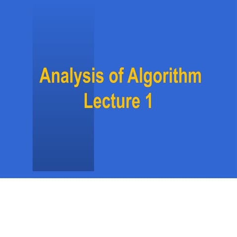 Algorithms Lecture 1: Introduction to Algorithms | PDF