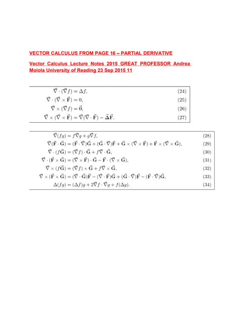 Notes notes vector calculus made at home (wecompress.com)