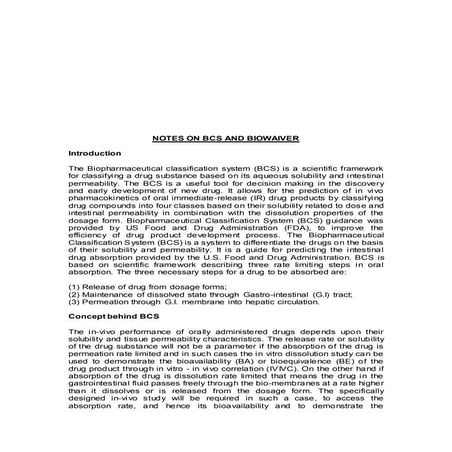 biopharmaceuticals classification system and biowaiver