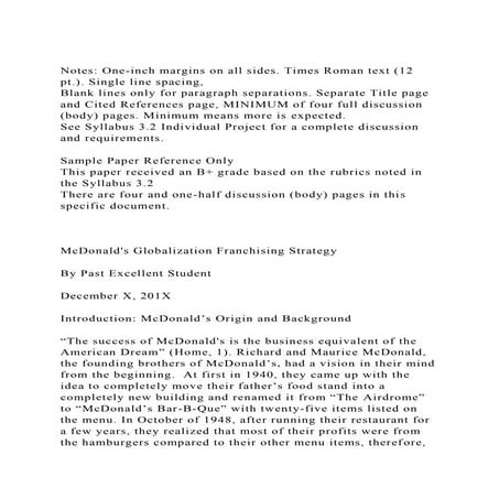 Notes One-inch margins on all sides. Times Roman text (12 pt.). S.docx