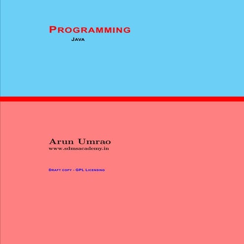 Java Programming Notes for Beginners by Arun Umrao | PDF