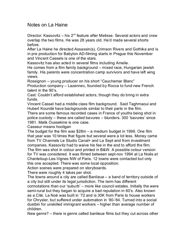 Aqa a level french la haine essay titles image