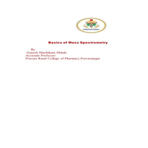 Notes on mass spectroscopy | DOCX