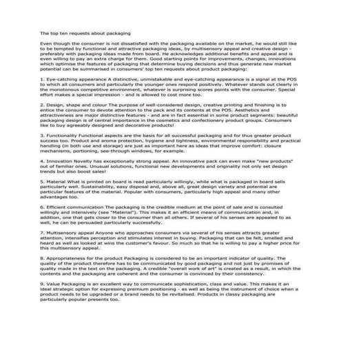 Notes packaging | DOCX