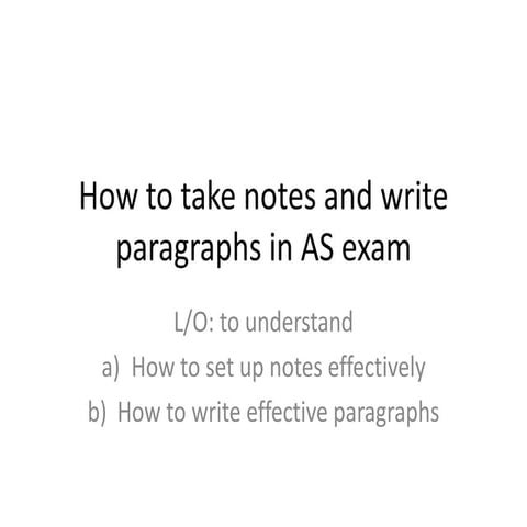 Notes & paragraphs