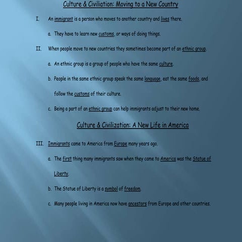 3rd Grade Culture & Communities Part I