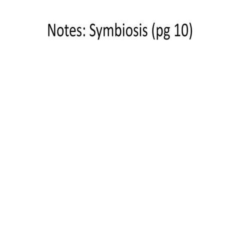Notes symbiosis