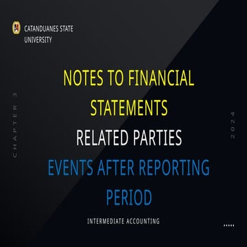 Chapter 3 notes to financial statements | PPTX