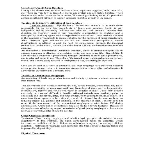 Use of low quality crop residues by shakira (Pakistan)