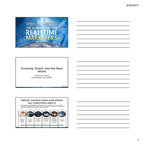 Notes version: Evolving Direct into the New World at Sprint