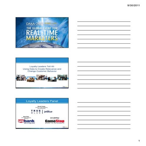 Notes Version: Loyalty Leaders Tell All Using Data to Create Relevance