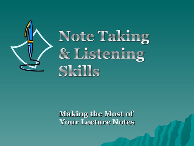 Note taking
