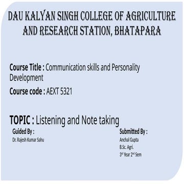 Listening And Note taking ..........pptx