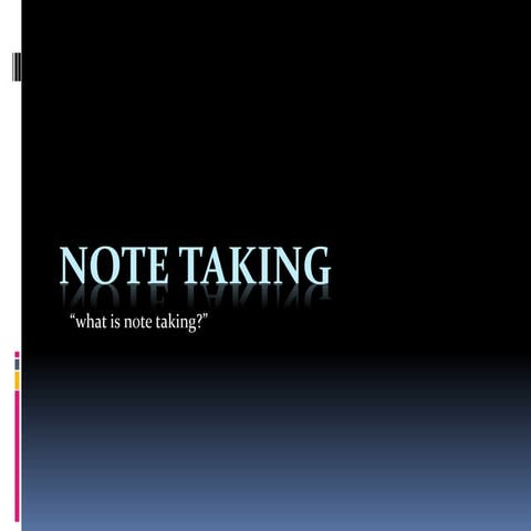 Note taking  english 2