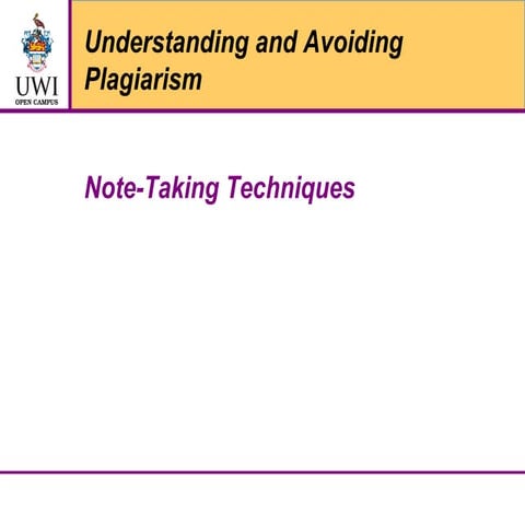 Note-Taking Techniques