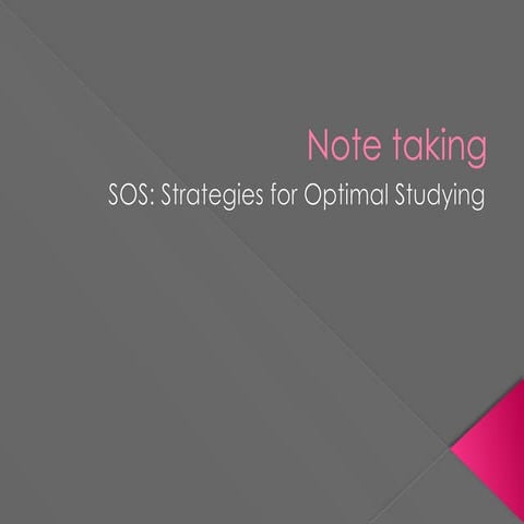 Note Taking Skills Cara Ambil Nota Orang Pandai