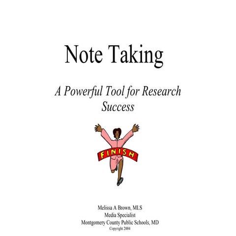 Note Taking Strategies by Melissa A. Brown