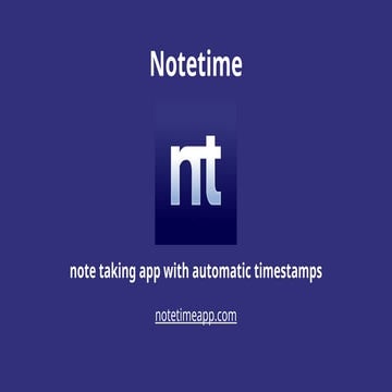 note taking app with automatic timestamps - notetime | PPTX