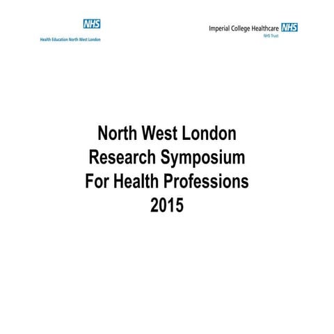 North West London Research Symposium for health professions 2015