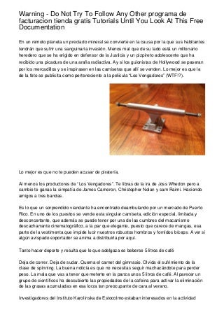 Warning - Do Not Try To Follow Any Other programa de facturacion tienda gratis Tutorials Until You Look At This Free Documentation