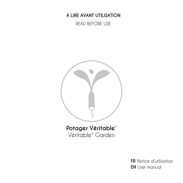 Notice Véritable Potager - Mode d'emploi Véritable Potager Smart | PDF