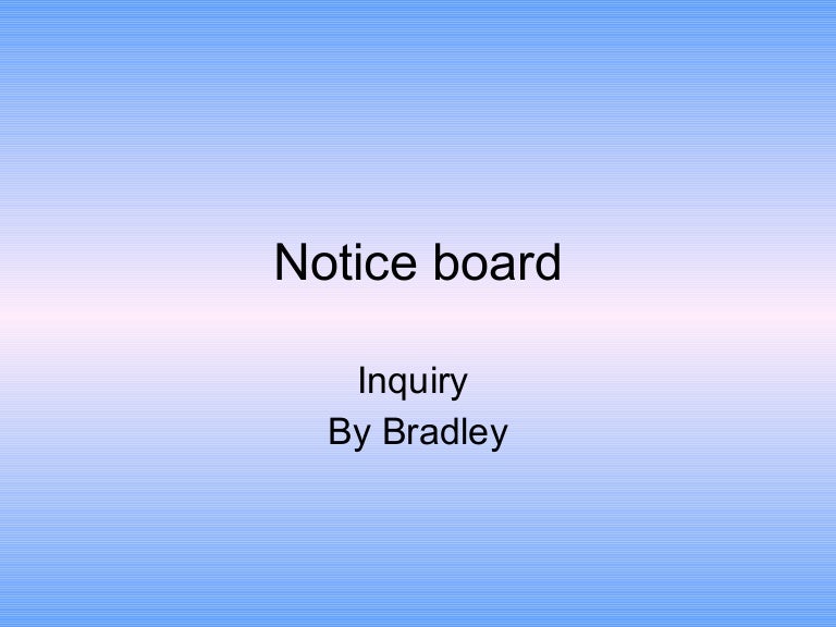 Notice board