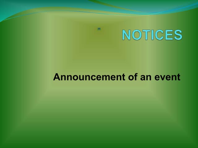 Notice format