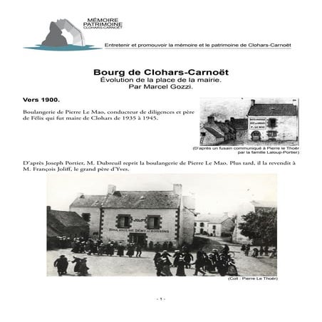 Évolution de la place de la mairie.